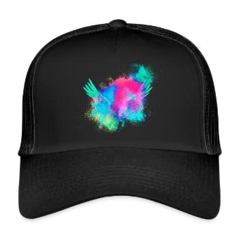 Wings angels colorful - Trucker Cap - black/black - Front