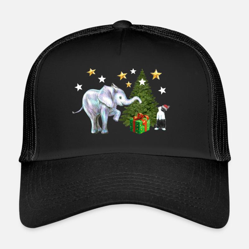 Christmas ,Elephant, Hare, Merry Christmas Trucker Cap