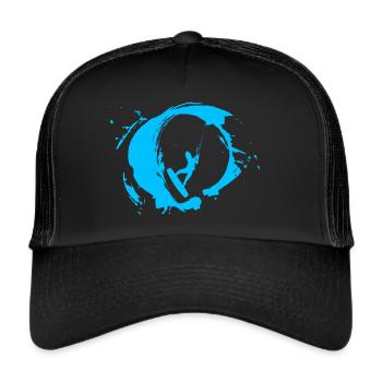 Surfer Wave Kite surf the sea - Trucker Cap - black/black - Front