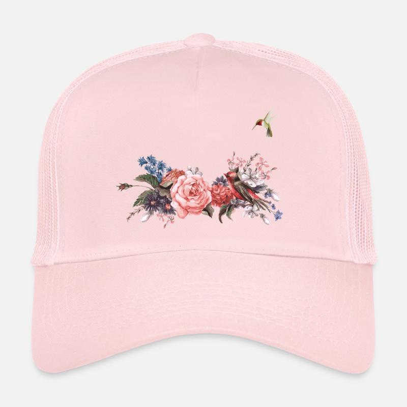 fleur Casquette trucker 