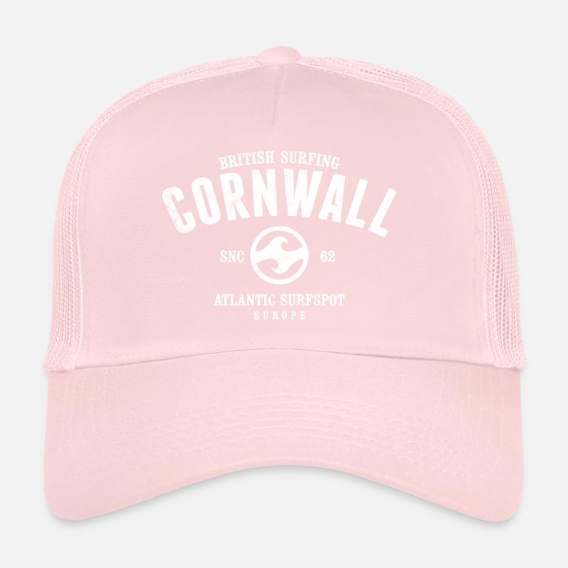 CORNWALL BRITISH SURFING USED LOOK Trucker Cap