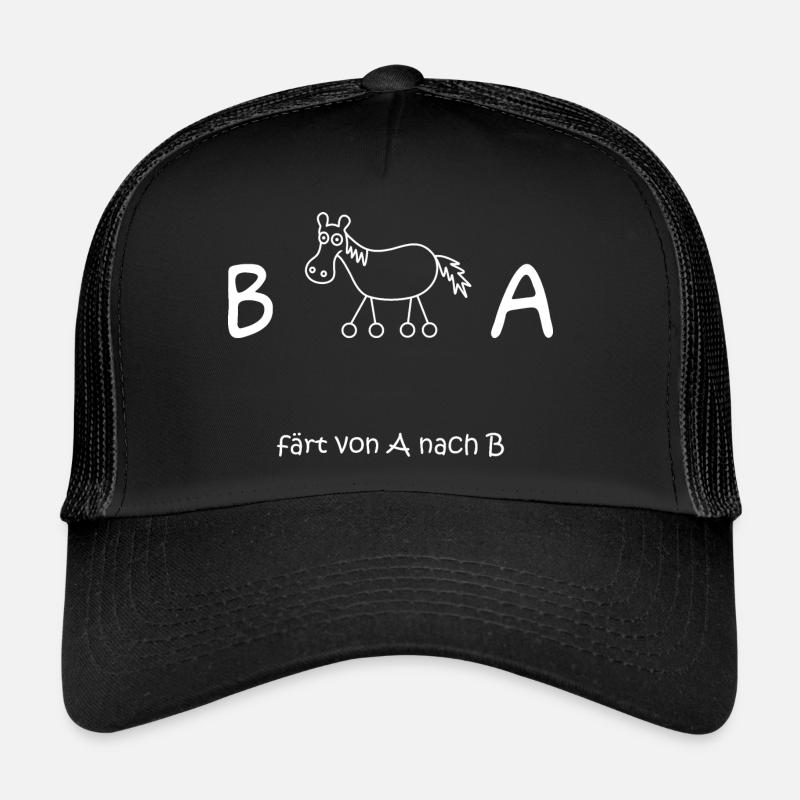 va de a à b, drôle de cheval à roues Casquette trucker 