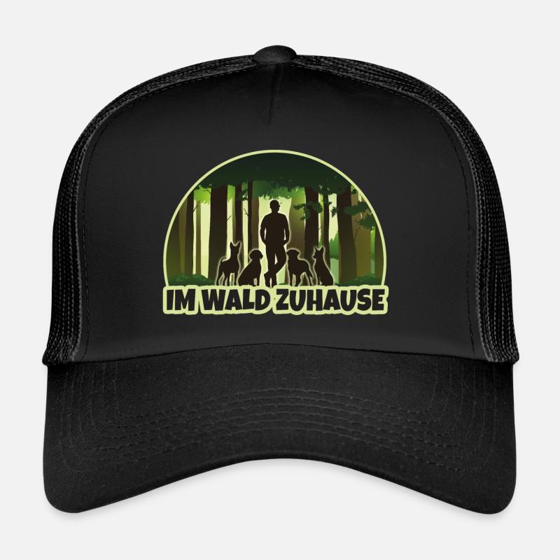 Wald Hund - Trucker Cap - Schwarz/Schwarz