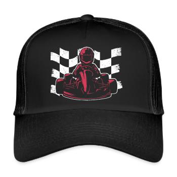 Kart Race Karts Kart Sport Garçons Hommes Go-Kart - Casquette trucker  - noir/noir - Devant