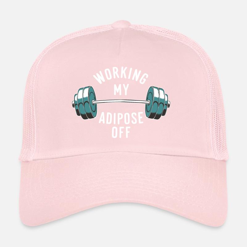 Langhantel mit Gewichten Motivations Spruch Trucker Cap