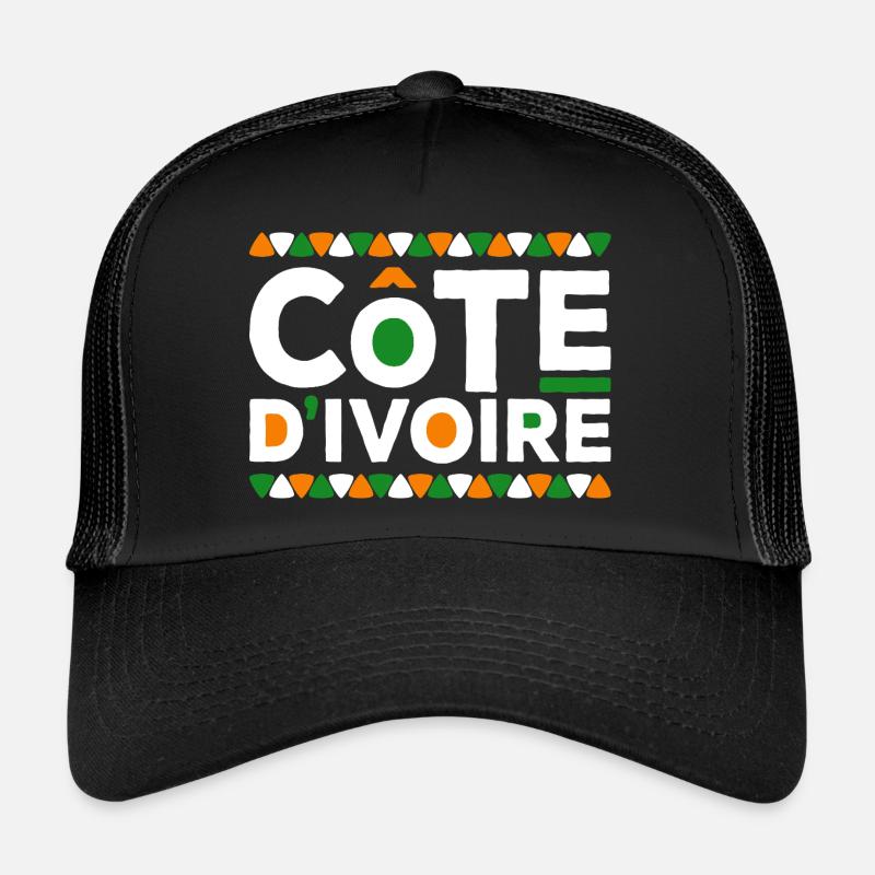 Ivoirien Drapeau Côte D'Ivoire Casquette trucker 
