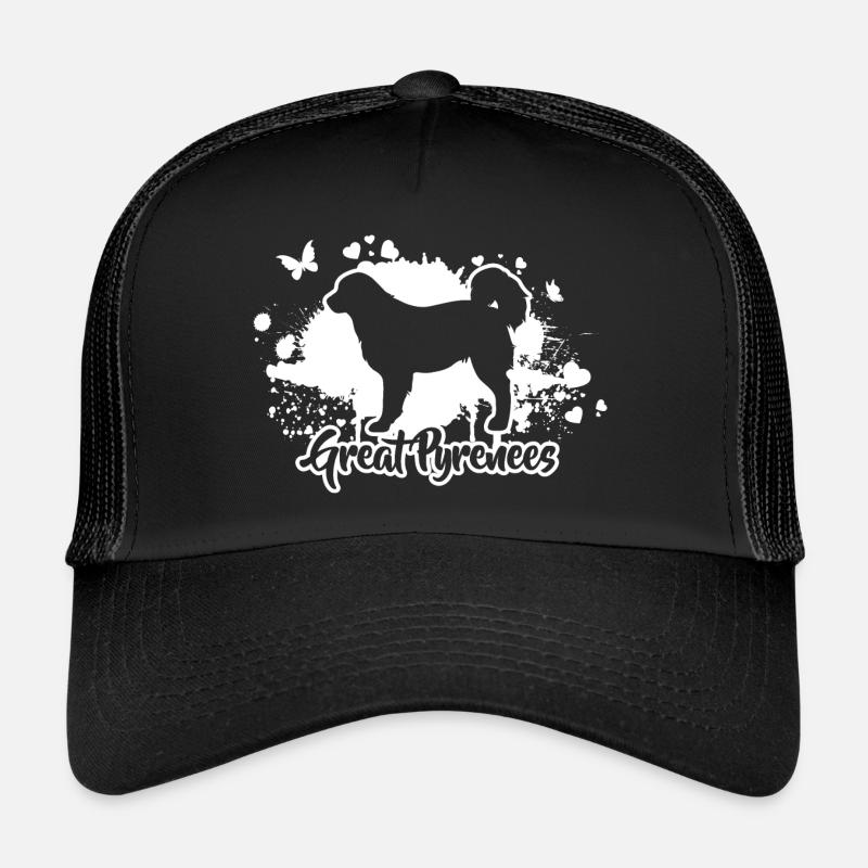Great Pyrenees Hunde Hunderasse Wilsigns - Trucker Cap - Schwarz/Schwarz