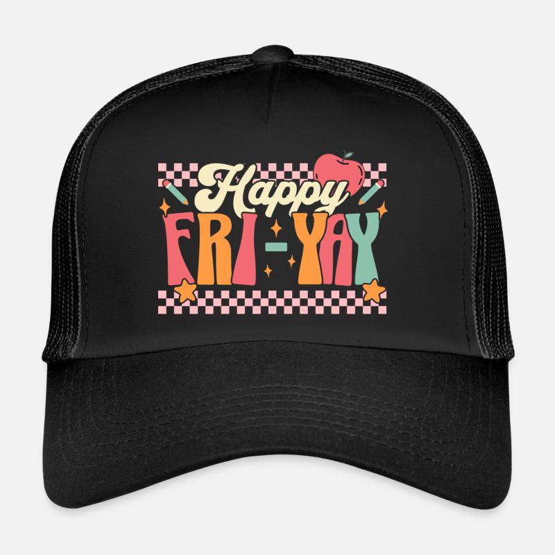 Humor Friday Teacher Weekend Trucker Cap