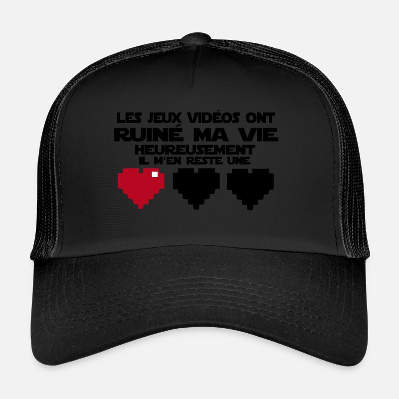 il m'en reste une(vie) - Casquette trucker  - noir/noir