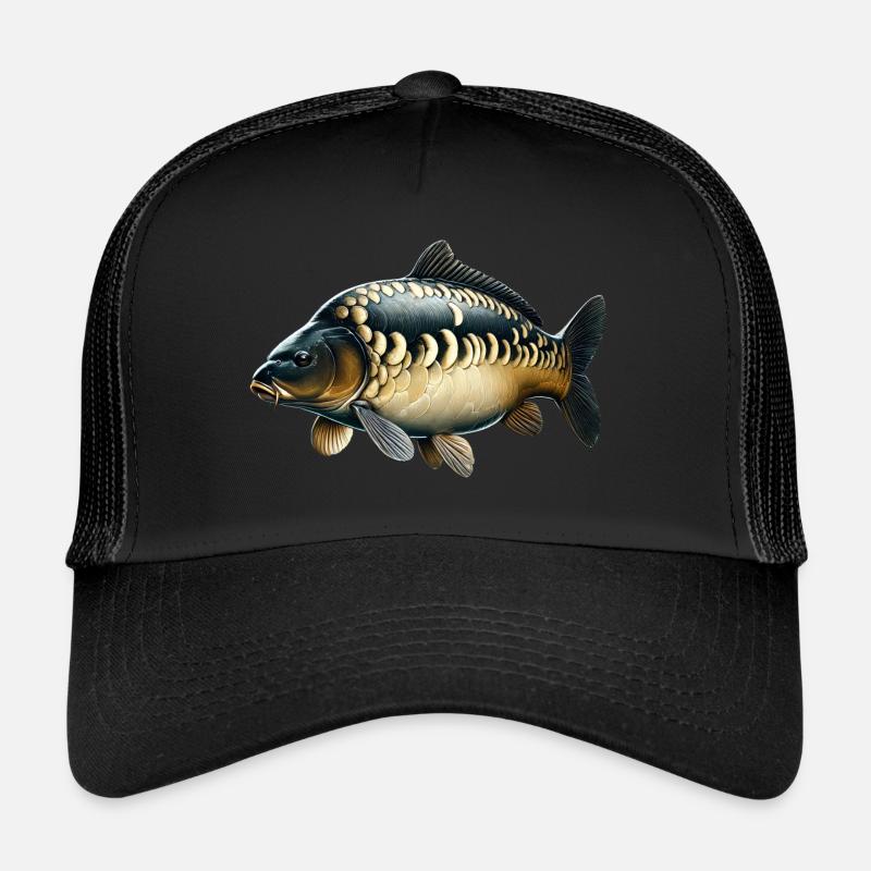 Karpfen - Trucker Cap - Schwarz/Schwarz