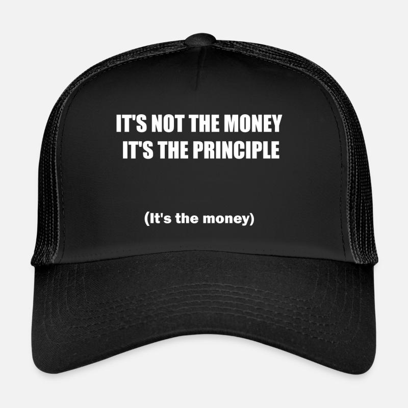 Nicht das Geld - Prinzip (Geld!) - Trucker Cap - Schwarz/Schwarz