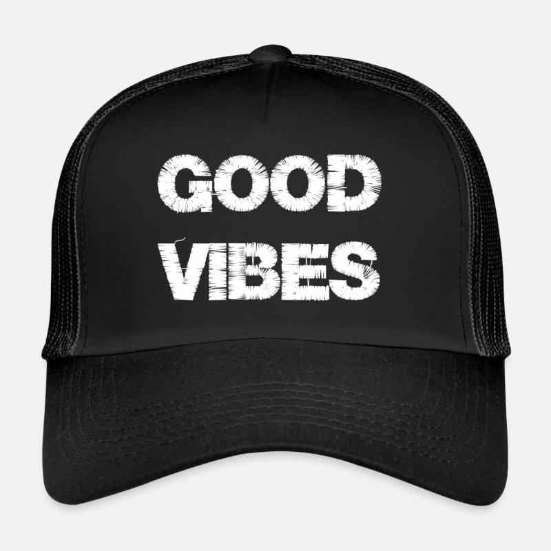 Gute Stimmung Mädchen Sommer 2022 Good Vibes - Trucker Cap - Schwarz/Schwarz