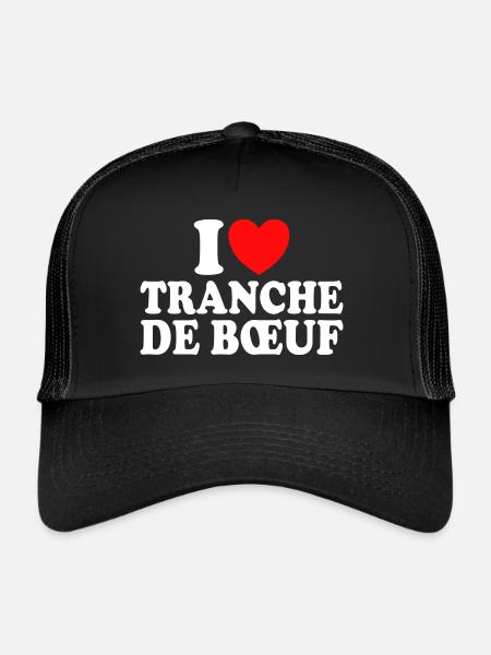 Boucher I Love Tranche De Boeuf - Casquette trucker  - noir/noir - Devant