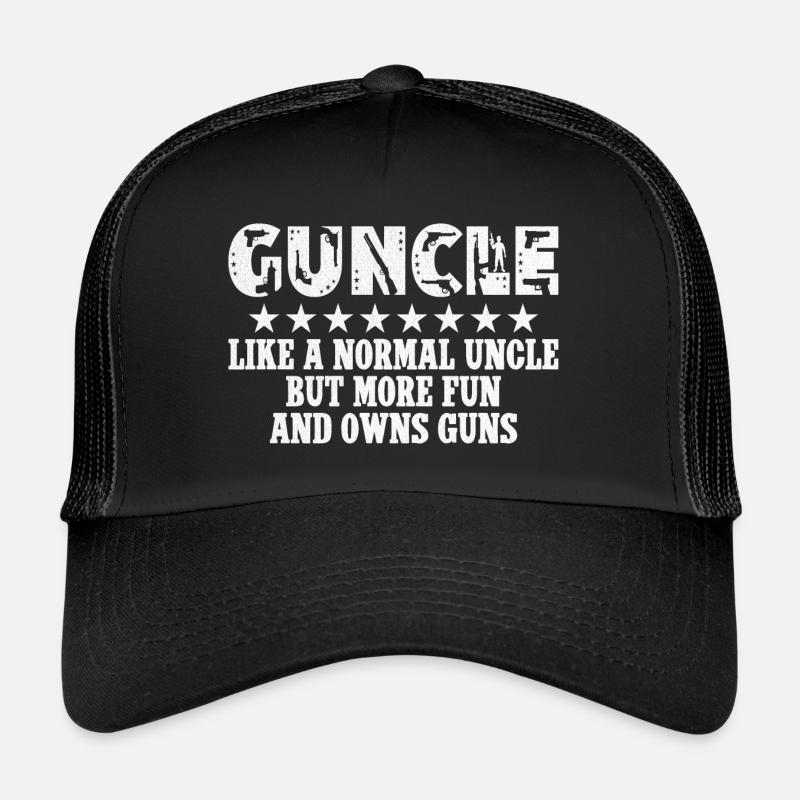 Humor Onkel Leidenschaftliche Waffen - Trucker Cap - Schwarz/Schwarz