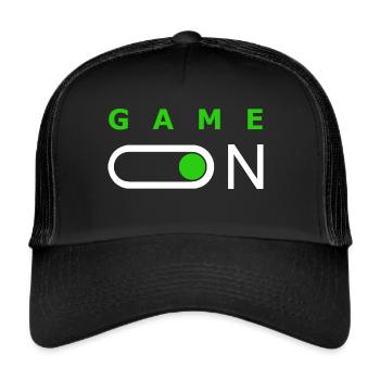 T-shirt Game on pour le sport et les joueurs - Casquette trucker  - noir/noir - Devant