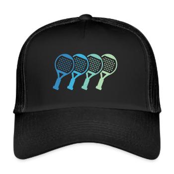 Padel tennis Padel rackets Padel player Padel - Trucker Cap - black/black - Front