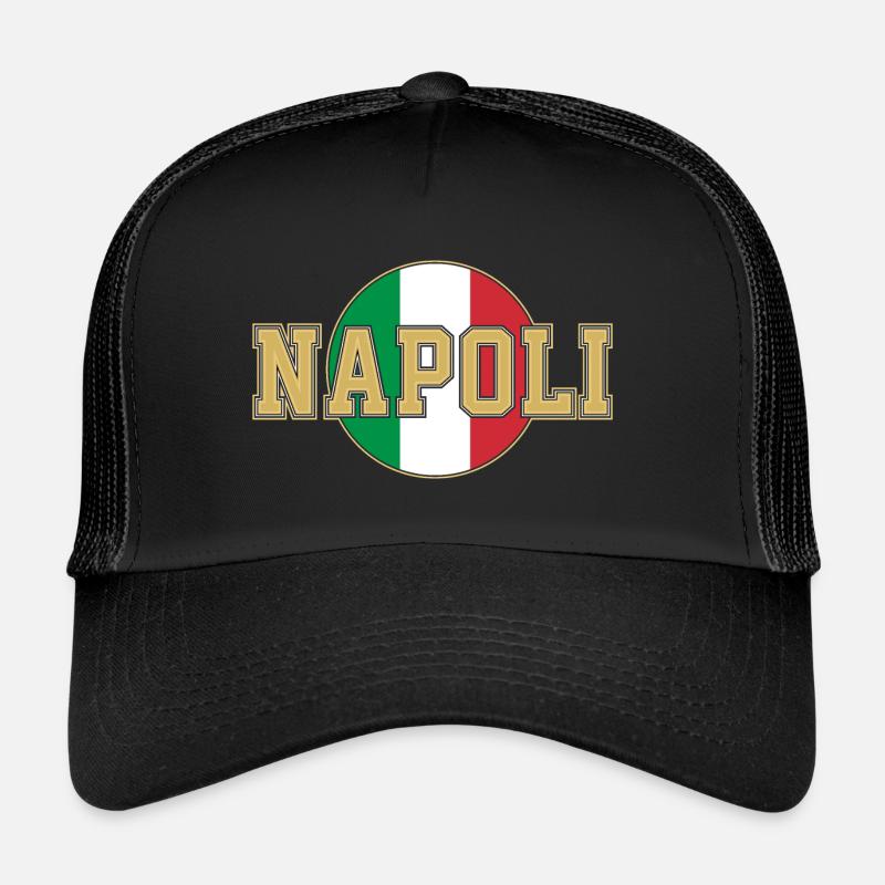 NAPOLI - Casquette trucker  - noir/noir