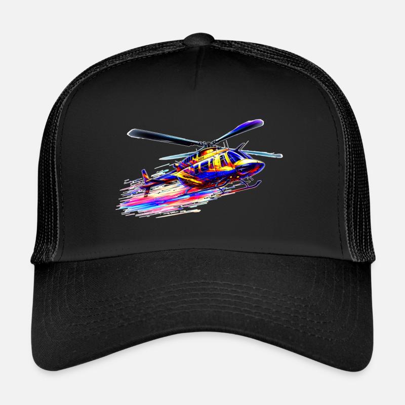 JetRanger Bell 206 - Éclaboussure de couleur Casquette trucker 