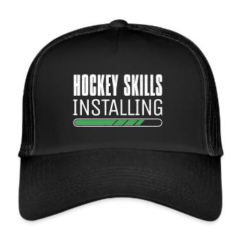 Hockey sur gazon Habiletés Joueur de hockey Hockey - Casquette trucker  - noir/noir - Devant