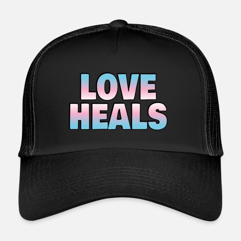 Liebe heilt Trans-Flaggenfarben Trucker Cap