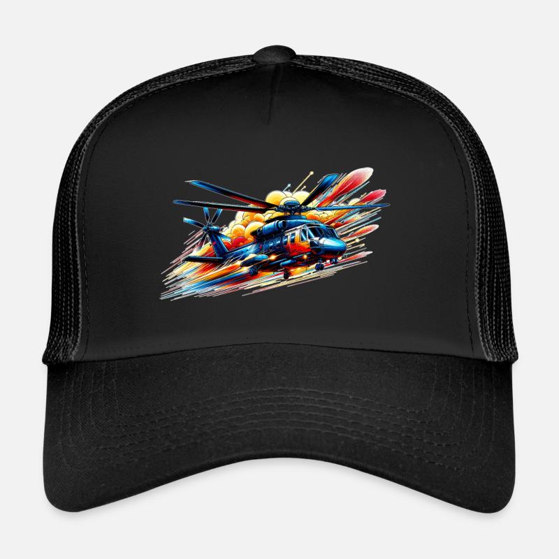 Helicopter - Color Splash Trucker Cap