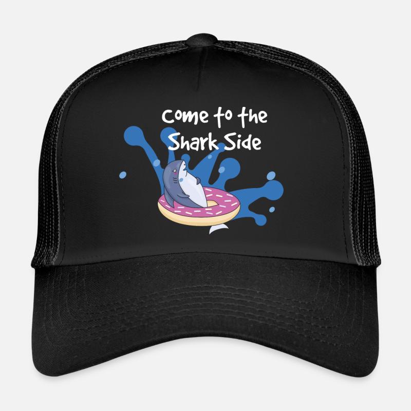 viens du côté des requins noirs Casquette trucker 