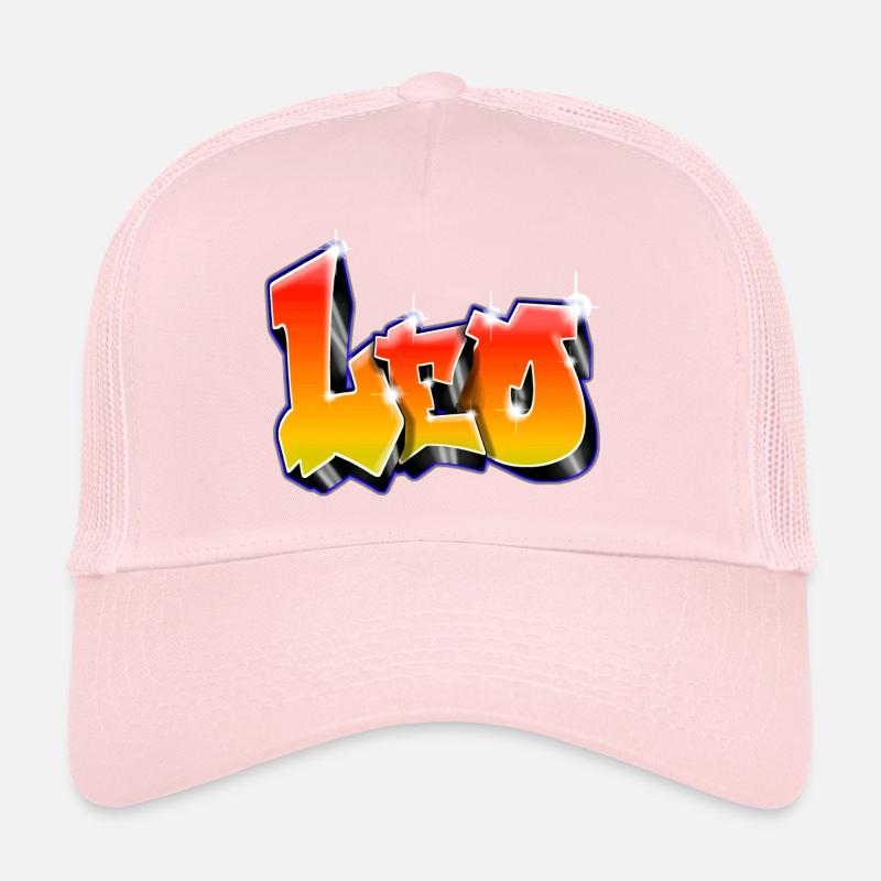 Leo Graffiti rouge Jaune Casquette trucker 