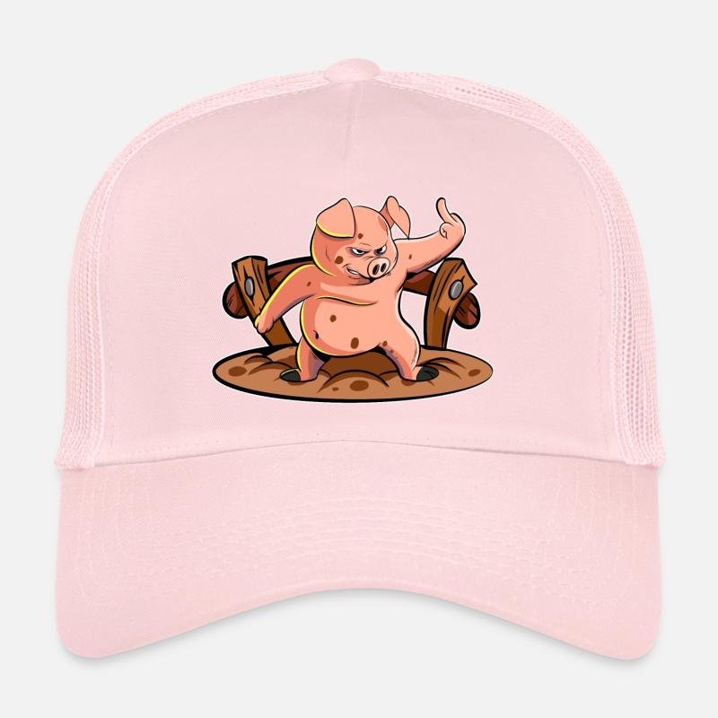 Cochon en colère | Fuite Mich Bauer Casquette trucker 