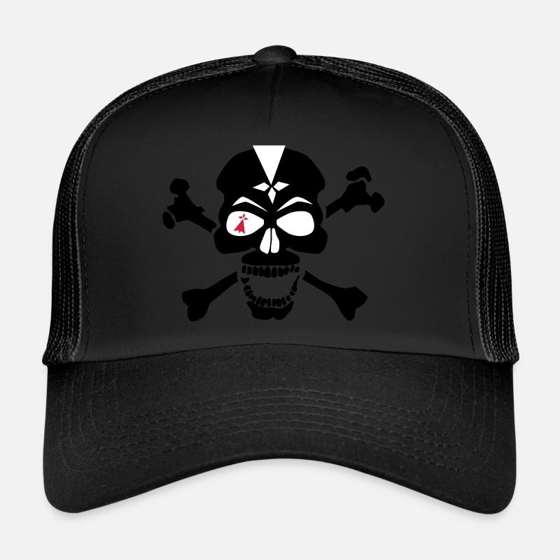 skull skull bone ermine eye Trucker Cap