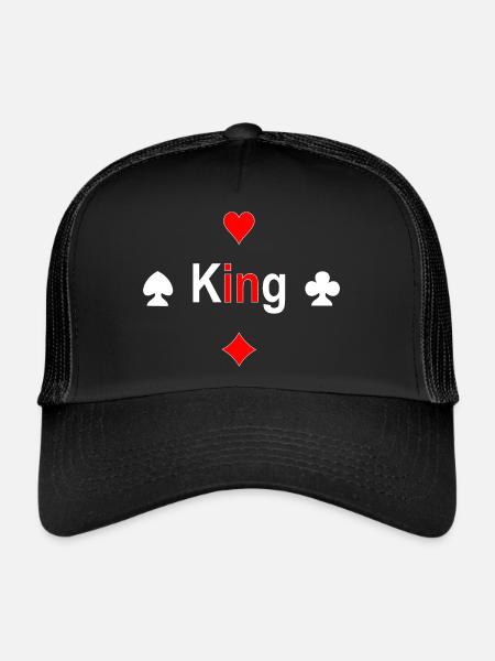 King - Casquette trucker  - noir/noir - Devant