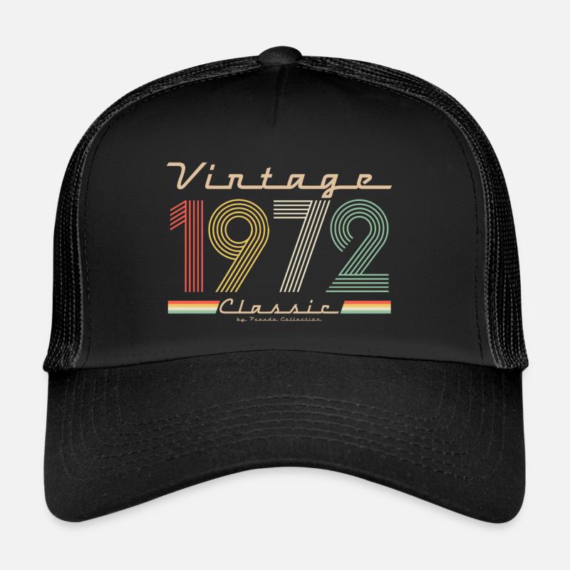 Vintage Classic 1972 - Trucker Cap - black/black