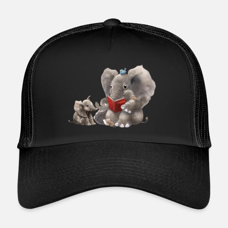 BB Mother reads Book - Trucker Cap - black/black