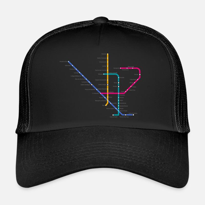 Metro Lisboa - Trucker Cap - Schwarz/Schwarz
