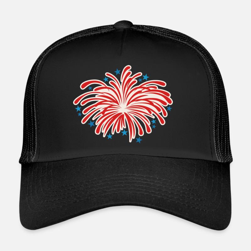Feuerwerk blau und rot Trucker Cap