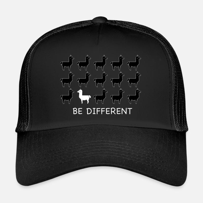 SEIEN SIE ANDERS Schwarzes Lama Schwarzes Scharf 2 Trucker Cap