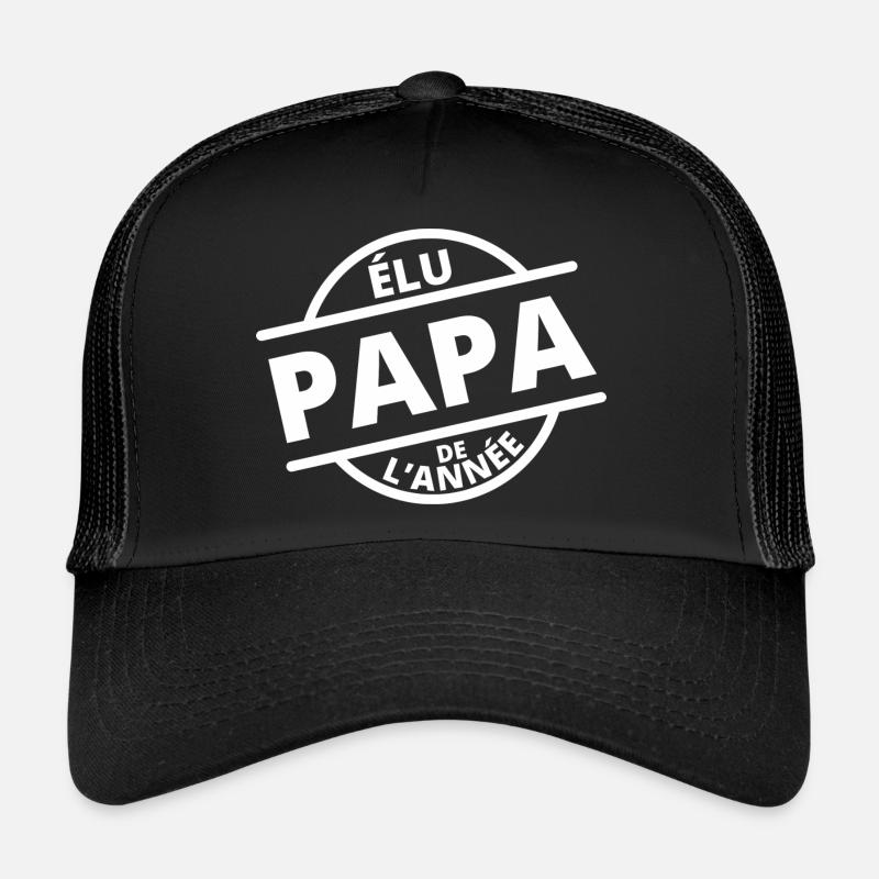 Papa de l'année - Casquette trucker  - noir/noir