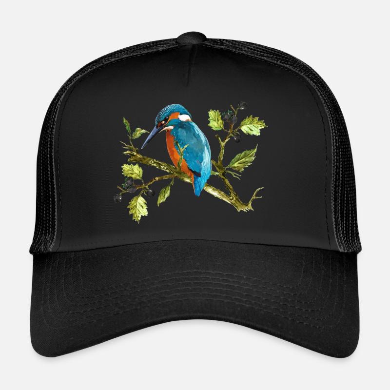 Bunter Vogel - Trucker Cap - Schwarz/Schwarz