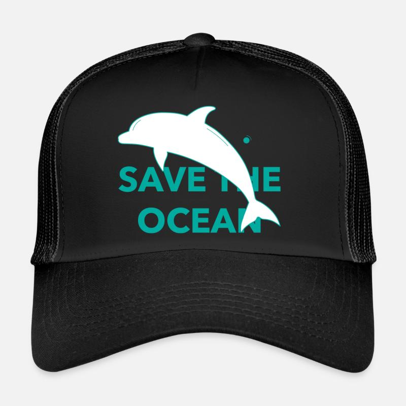 Save The Ocean - Trucker Cap - Schwarz/Schwarz