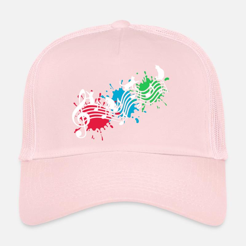 Funny cats note lines color blots Trucker Cap