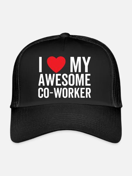 I Love My Awesome Co-Worker - Trucker Cap - black/black - Front