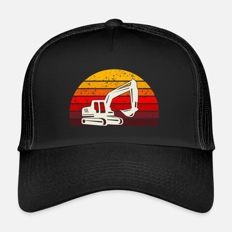 Retrobagger T-Shirt Bagger Seite - Trucker Cap - Schwarz/Schwarz