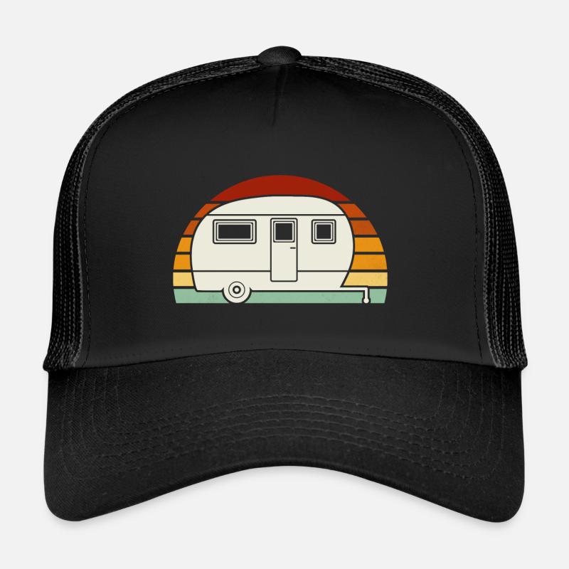 retro caravan - Trucker Cap - Schwarz/Schwarz