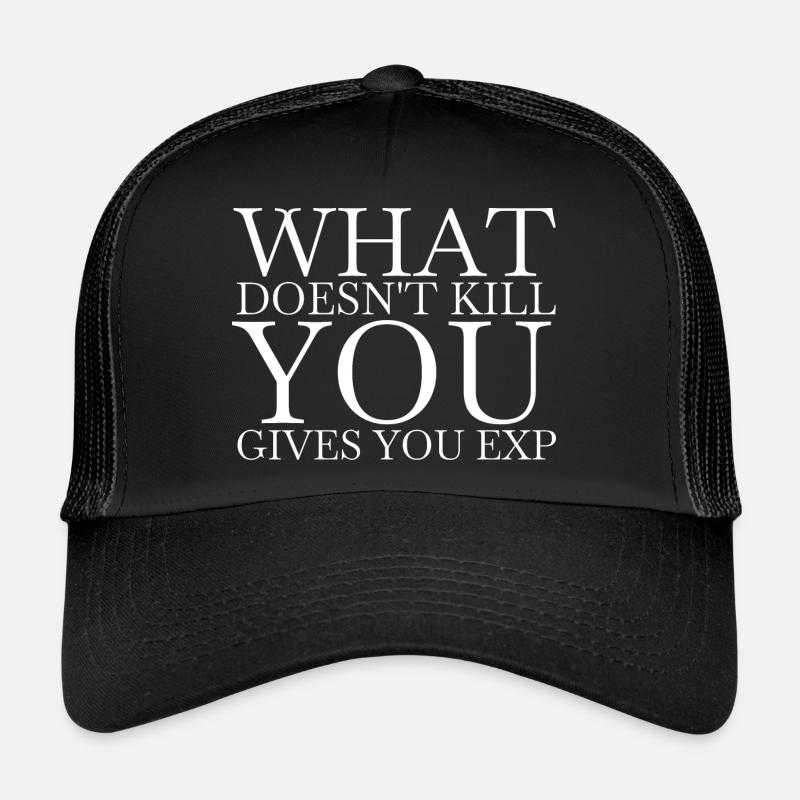 videogame video joke multiplayer nerdy competition - Trucker Cap - Schwarz/Schwarz