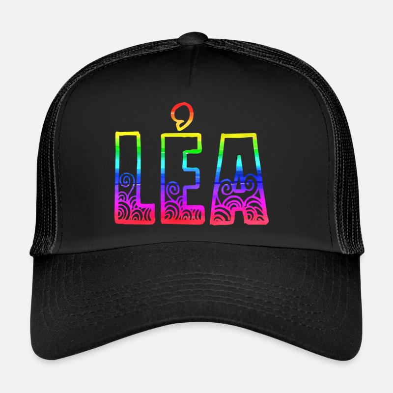 léa rs regenbogen - Trucker Cap - Schwarz/Schwarz