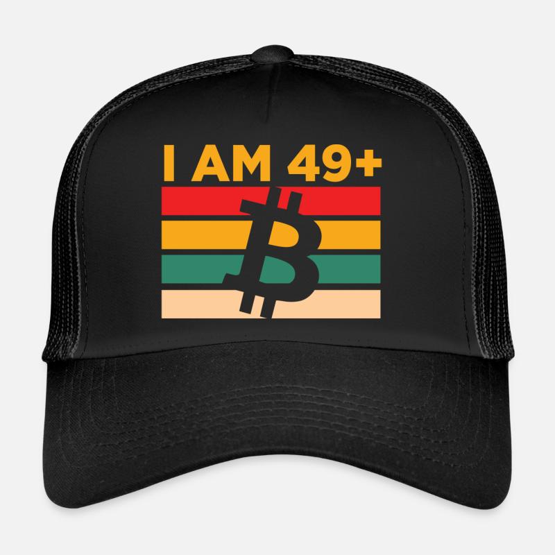 Ich bin 49 plus, Bitcoin Trucker Cap