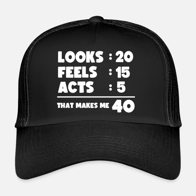 40th Birthday Funny Humour Trucker Cap
