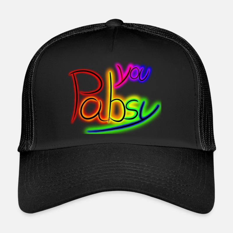Pabsy Rainbow - Trucker Cap - Schwarz/Schwarz