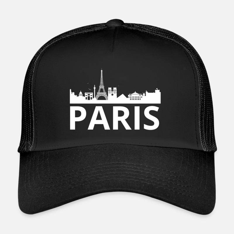 Paris Skyline Eiffel Louvre frankreich Trucker Cap