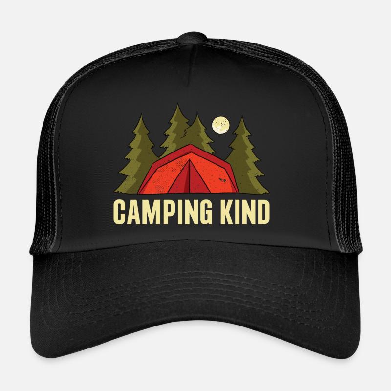 Camping Kind - Trucker Cap - Schwarz/Schwarz