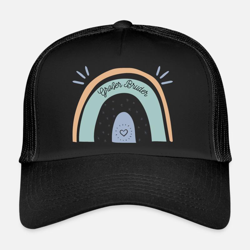 Großer Bruder Regenbogen - Trucker Cap - Schwarz/Schwarz